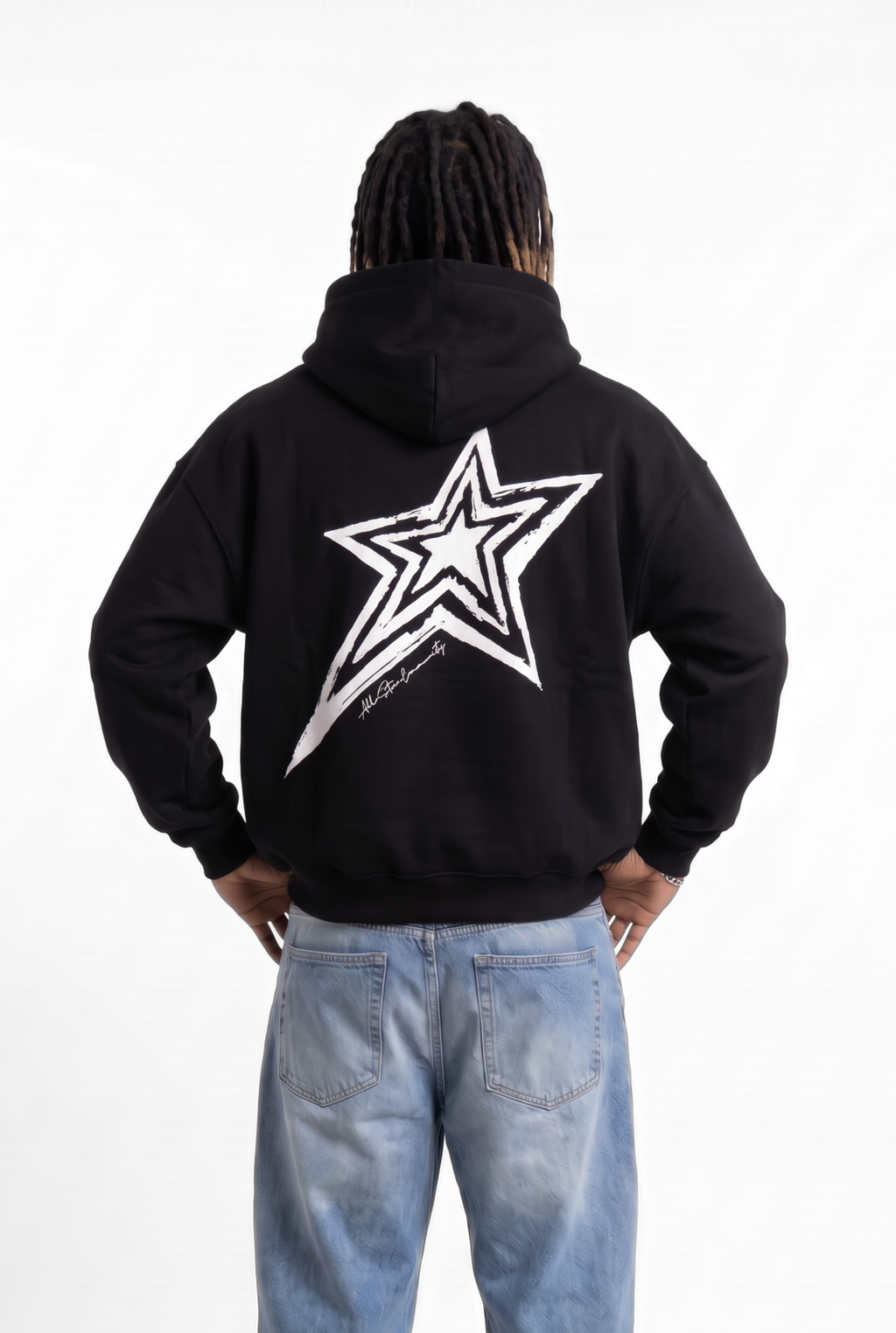 All-Star Black Unisex Oversize Hoodie