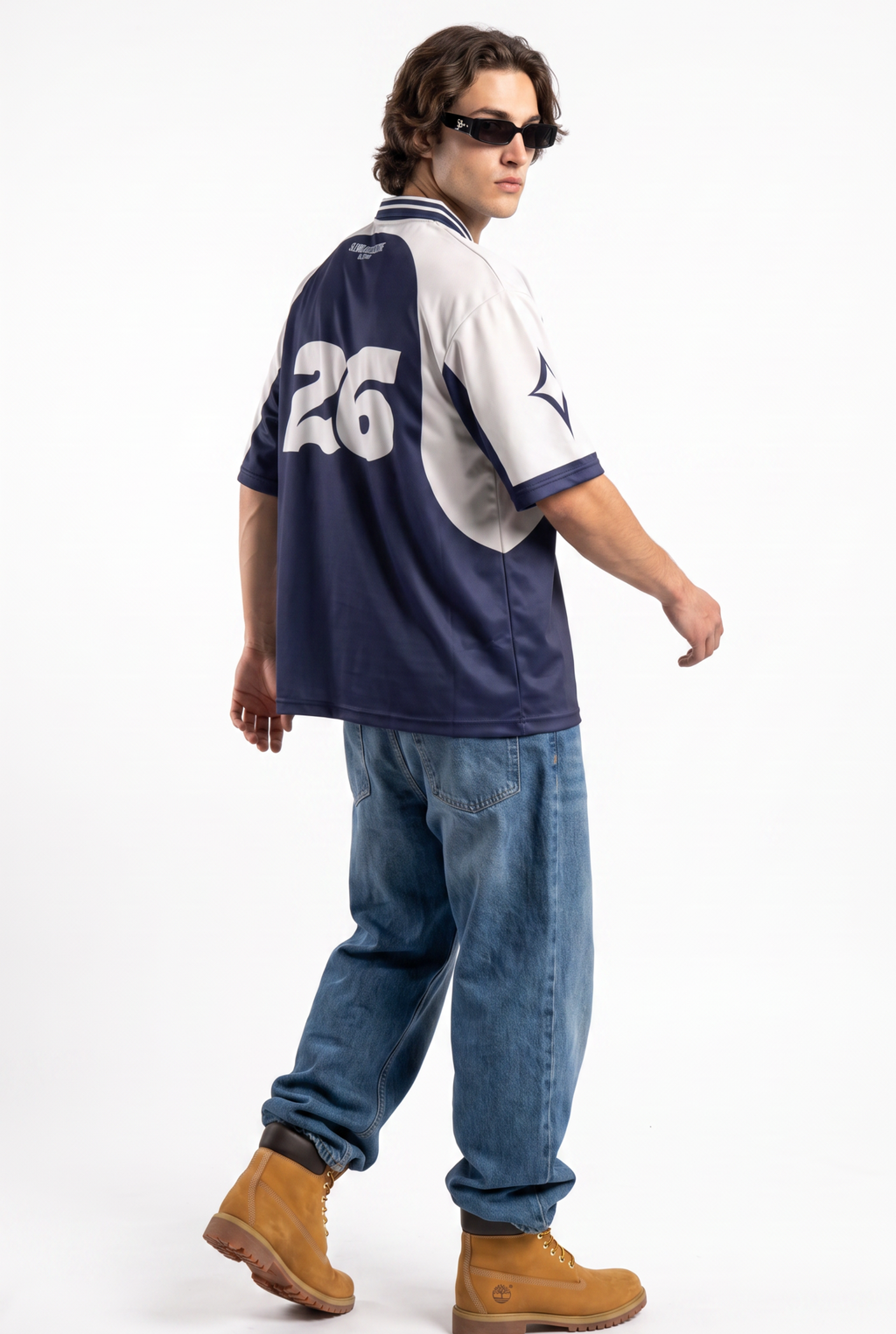 Collective 26 Navy Beige Polo Oversize Jersey
