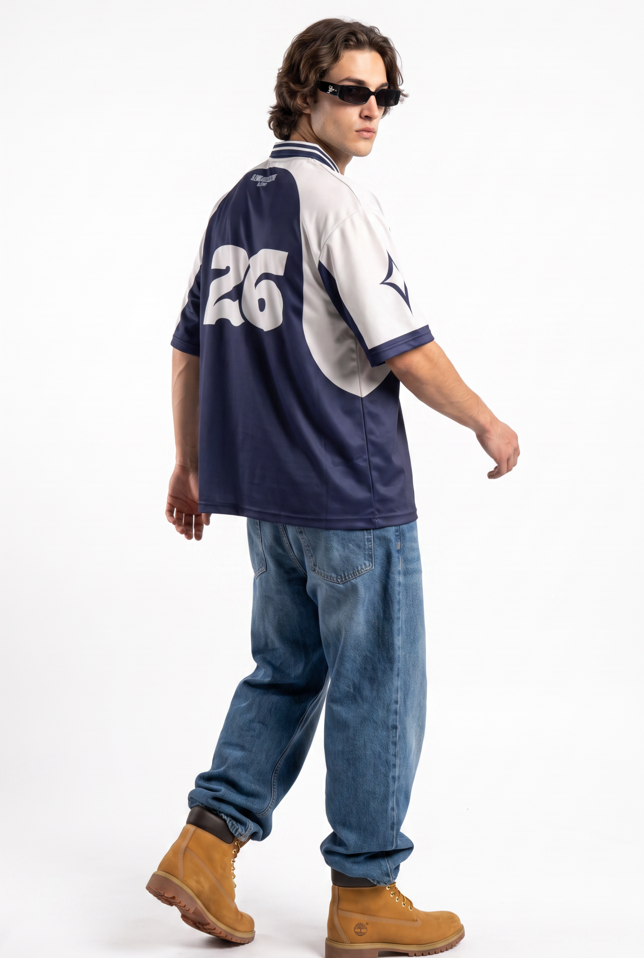 Collective 26 Navy Beige Polo Oversize Jersey