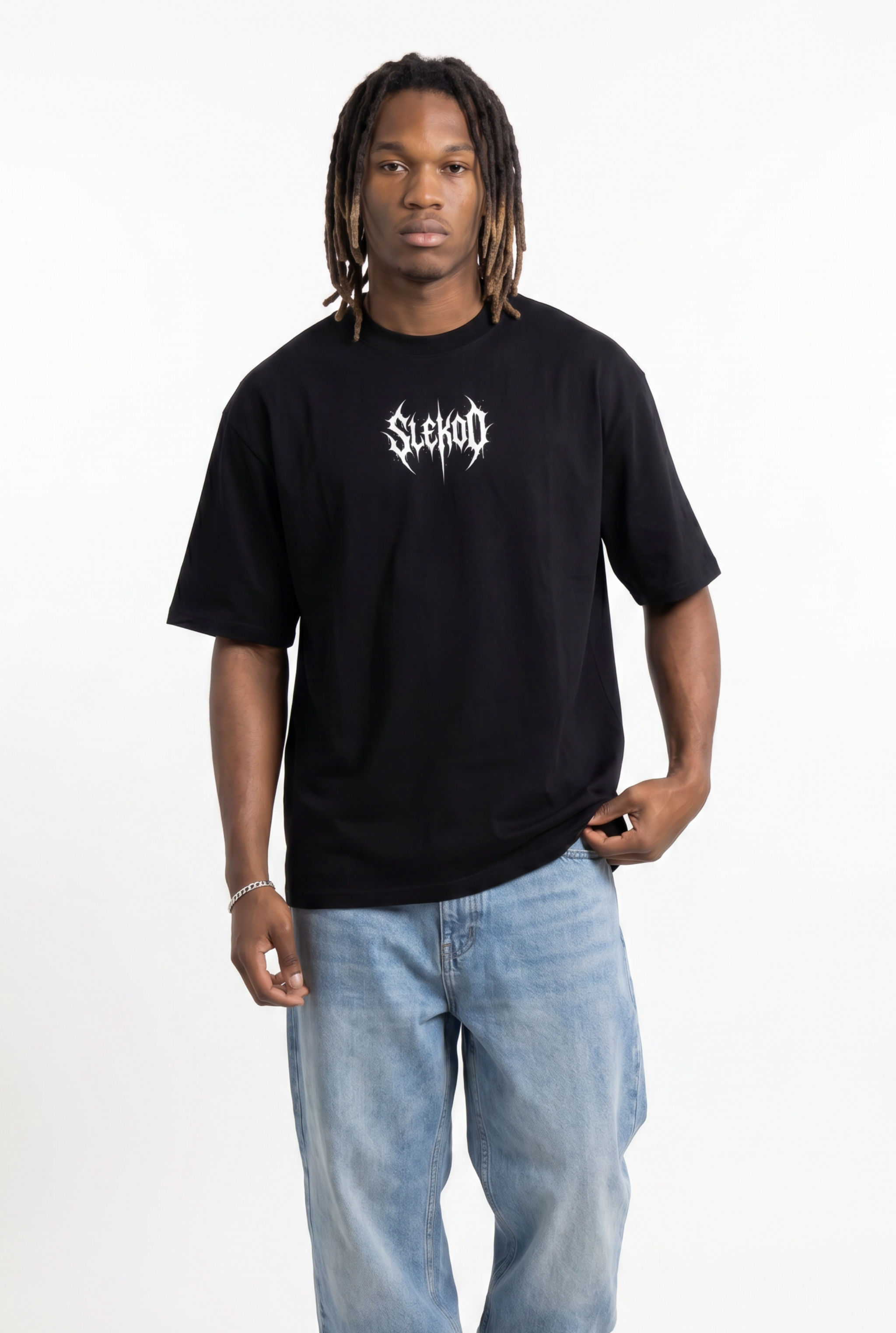 Metallic Black Unisex Oversize T-Shirt