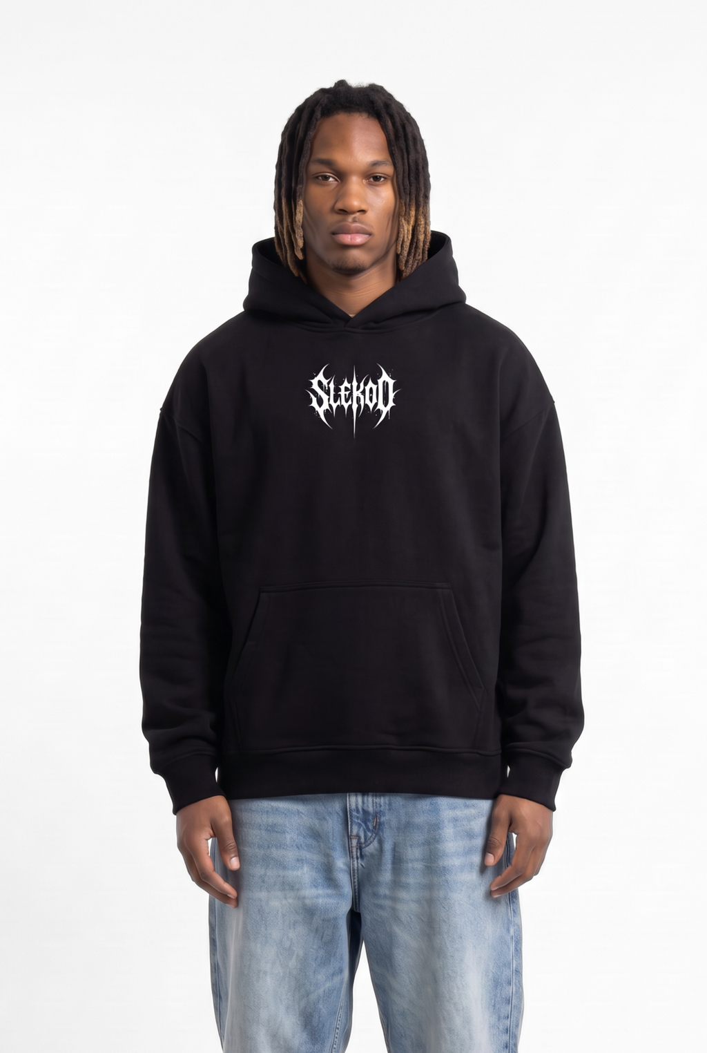 Metallic Black Unisex Oversize Hoodie