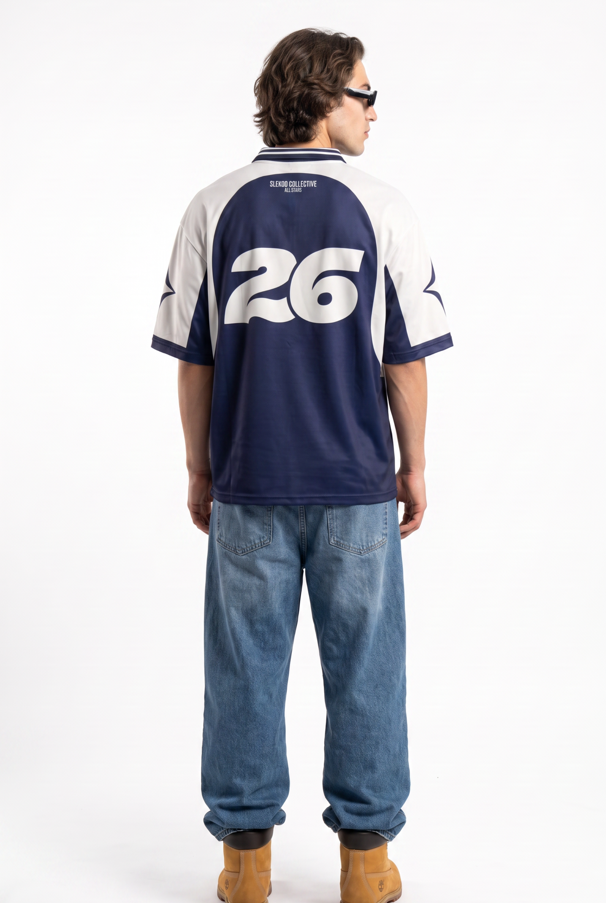 Collective 26 Navy Beige Polo Oversize Jersey