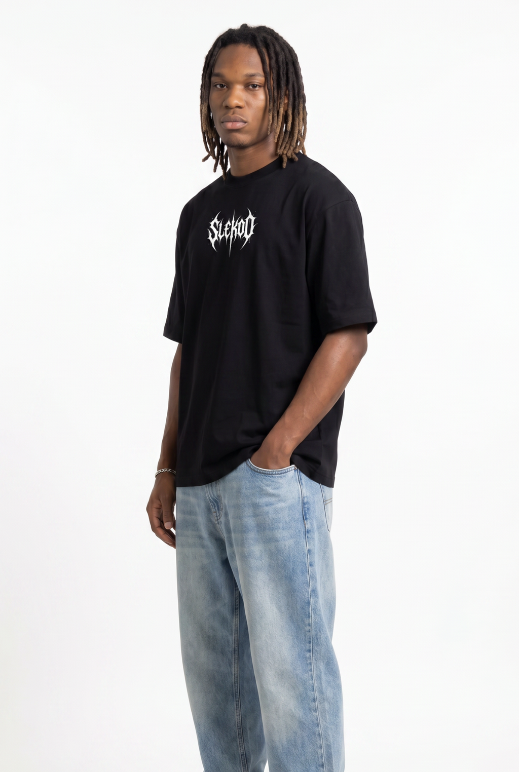 Metallic Black Unisex Oversize T-Shirt