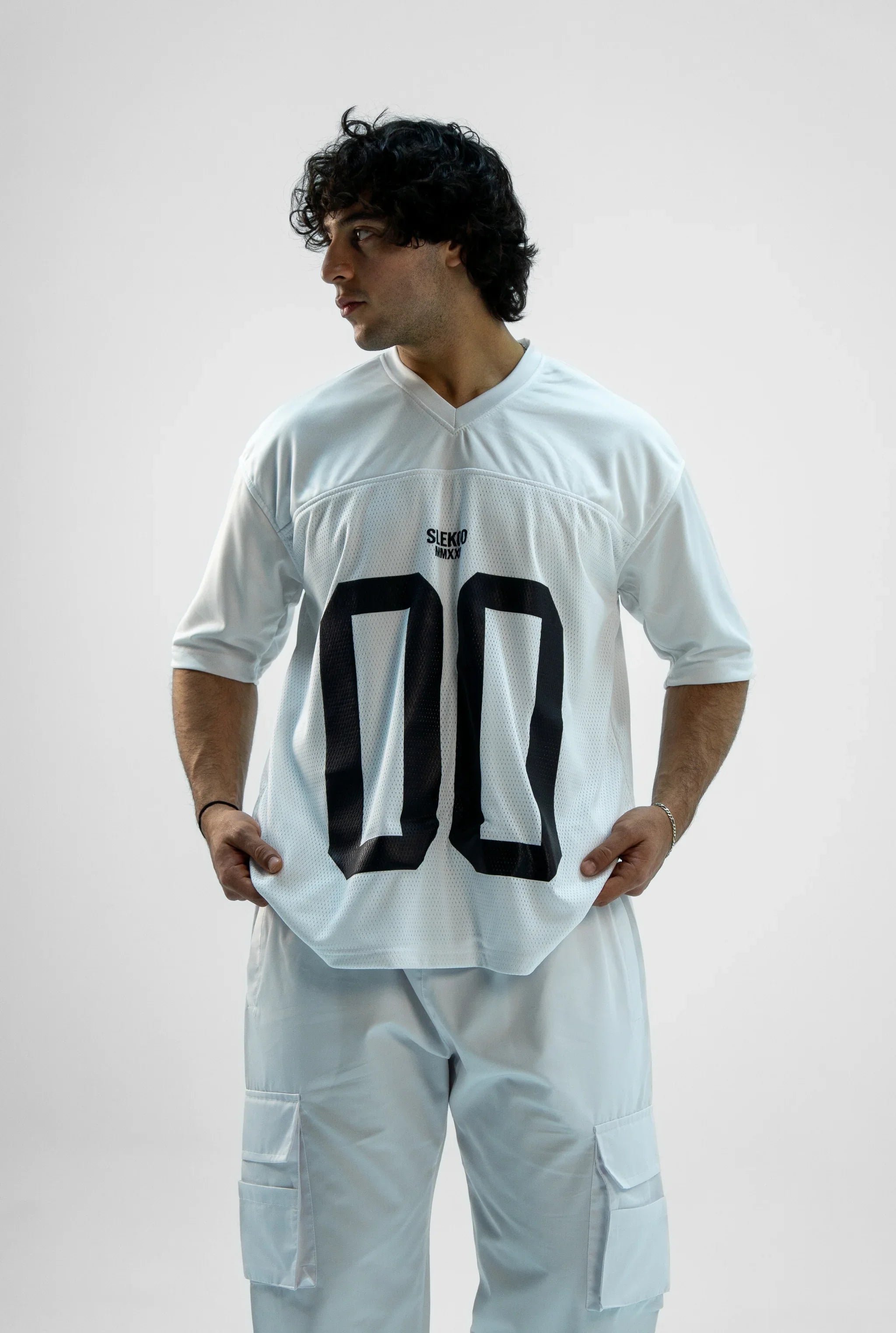 Unisex White Oversize Mesh Jersey SS25 Edtion
