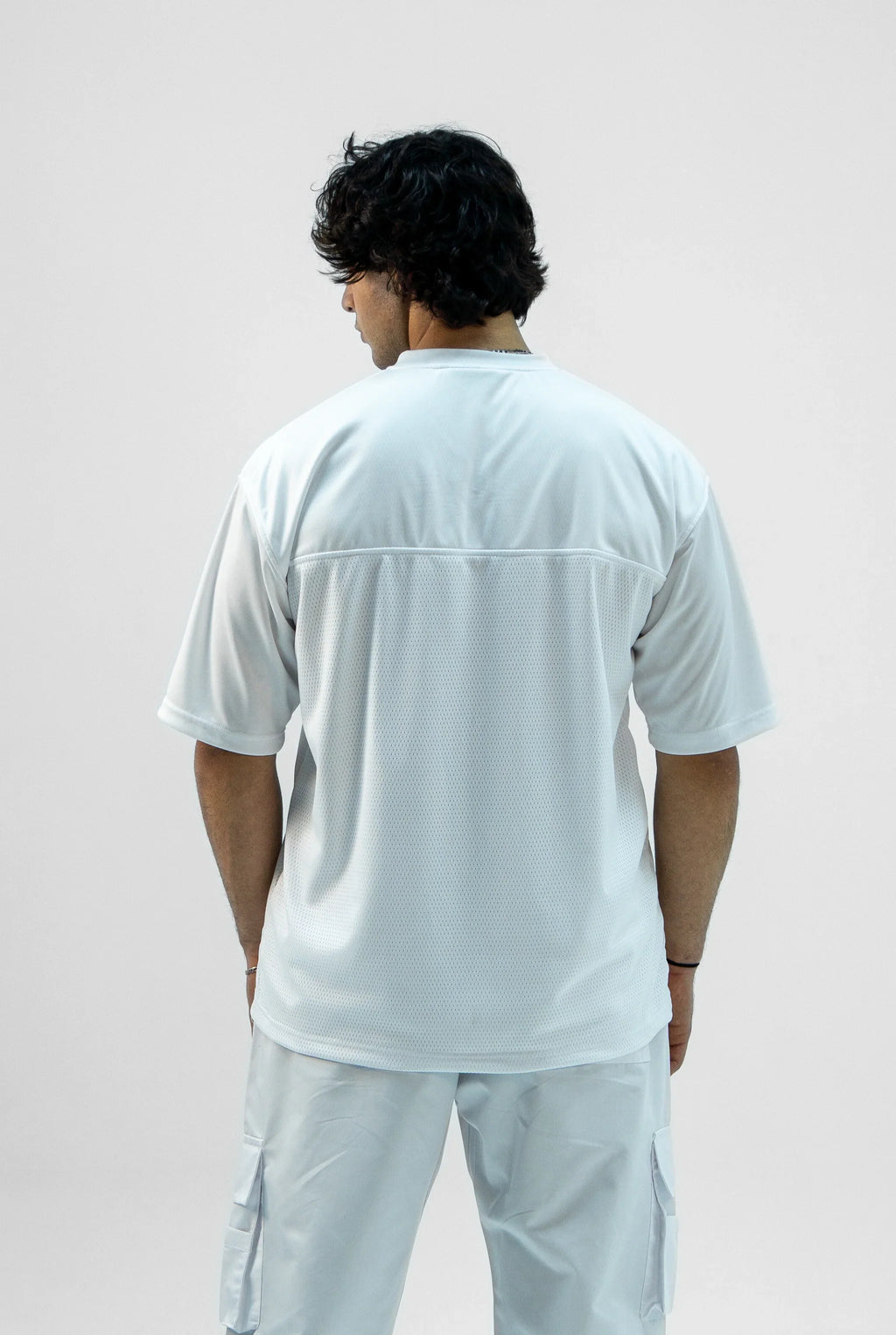 Unisex White Oversize Mesh Jersey SS25 Edtion