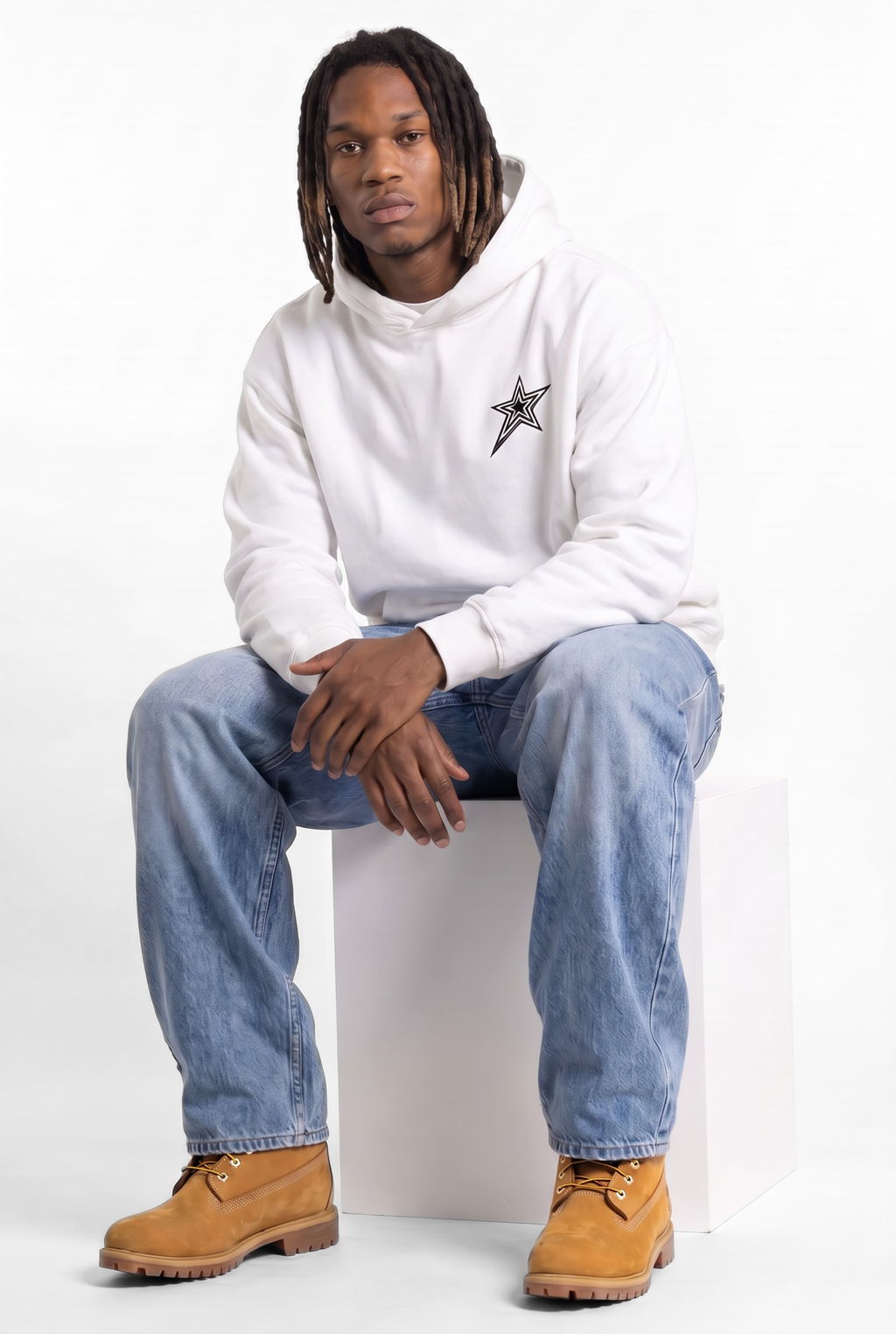 All-Stars White Unisex Oversize Hoodie