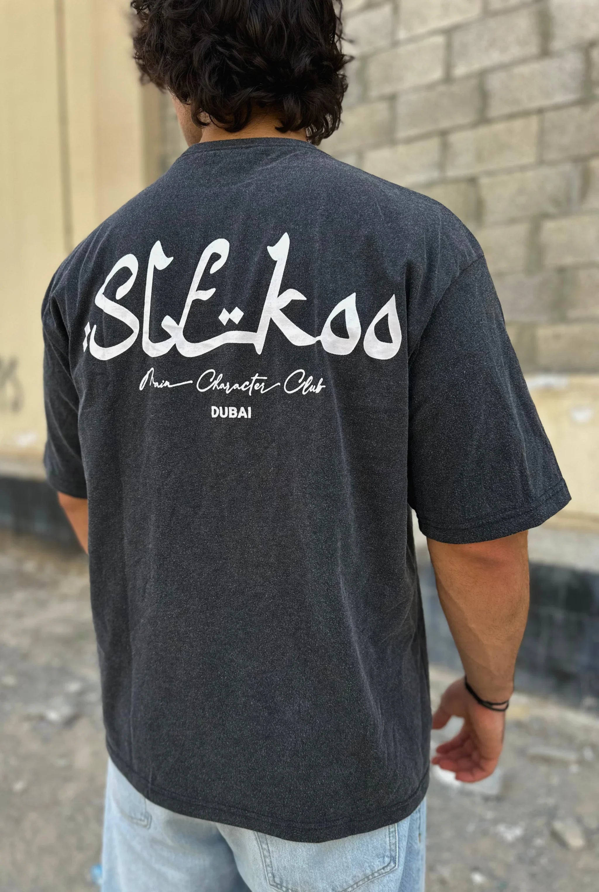 Unisex Stone Washed Slekoo Oversize T-shirt