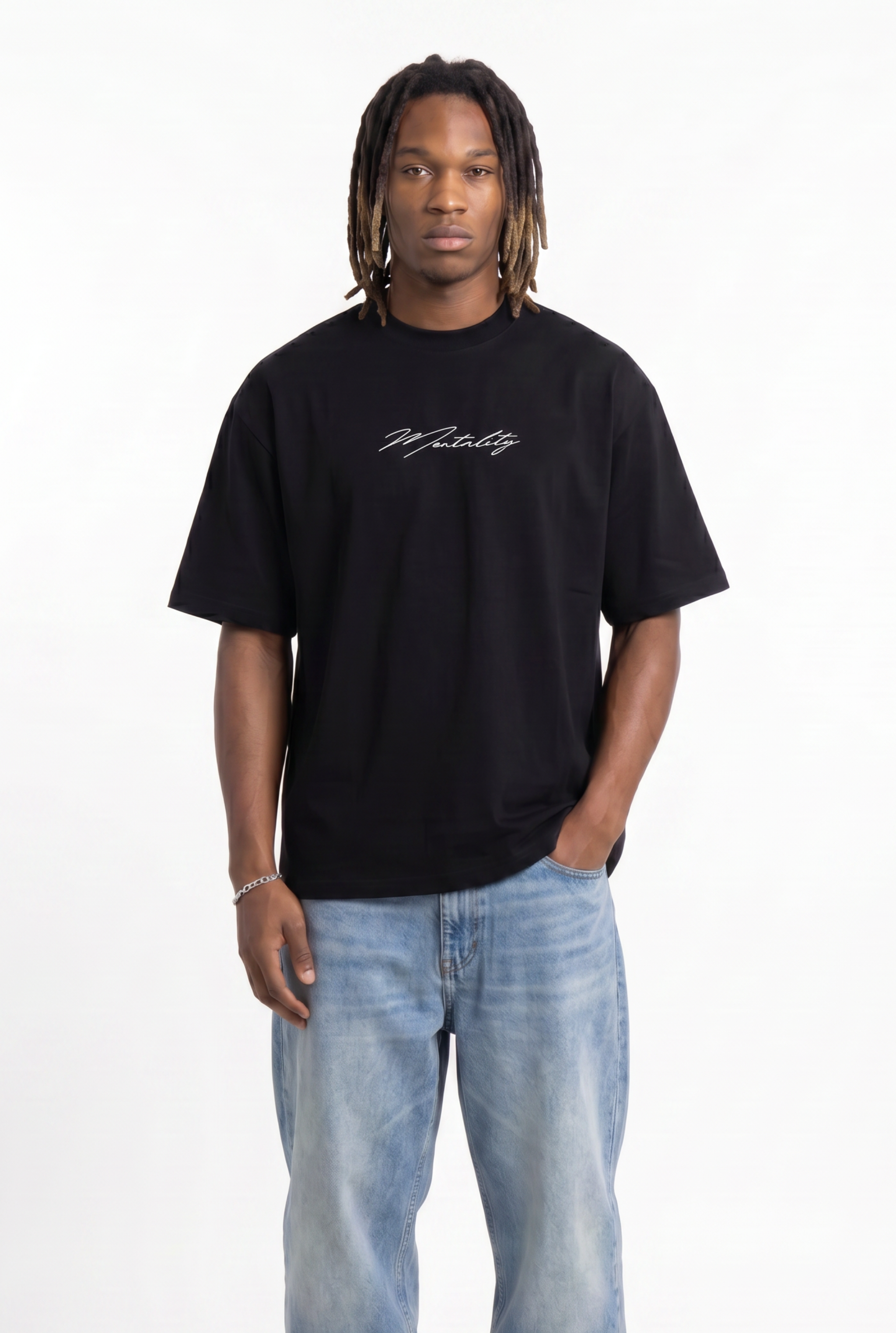Mentality Black Unisex Oversize T-Shirt