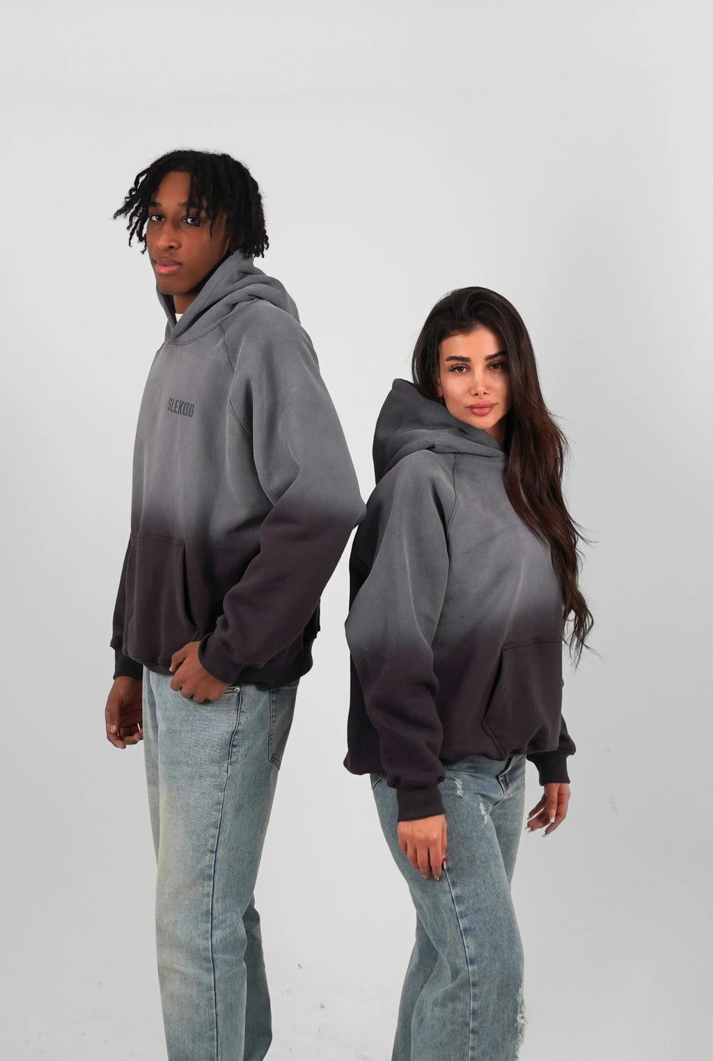 Unisex Faded Washed Oversize Hoodie Dark Gray Edition