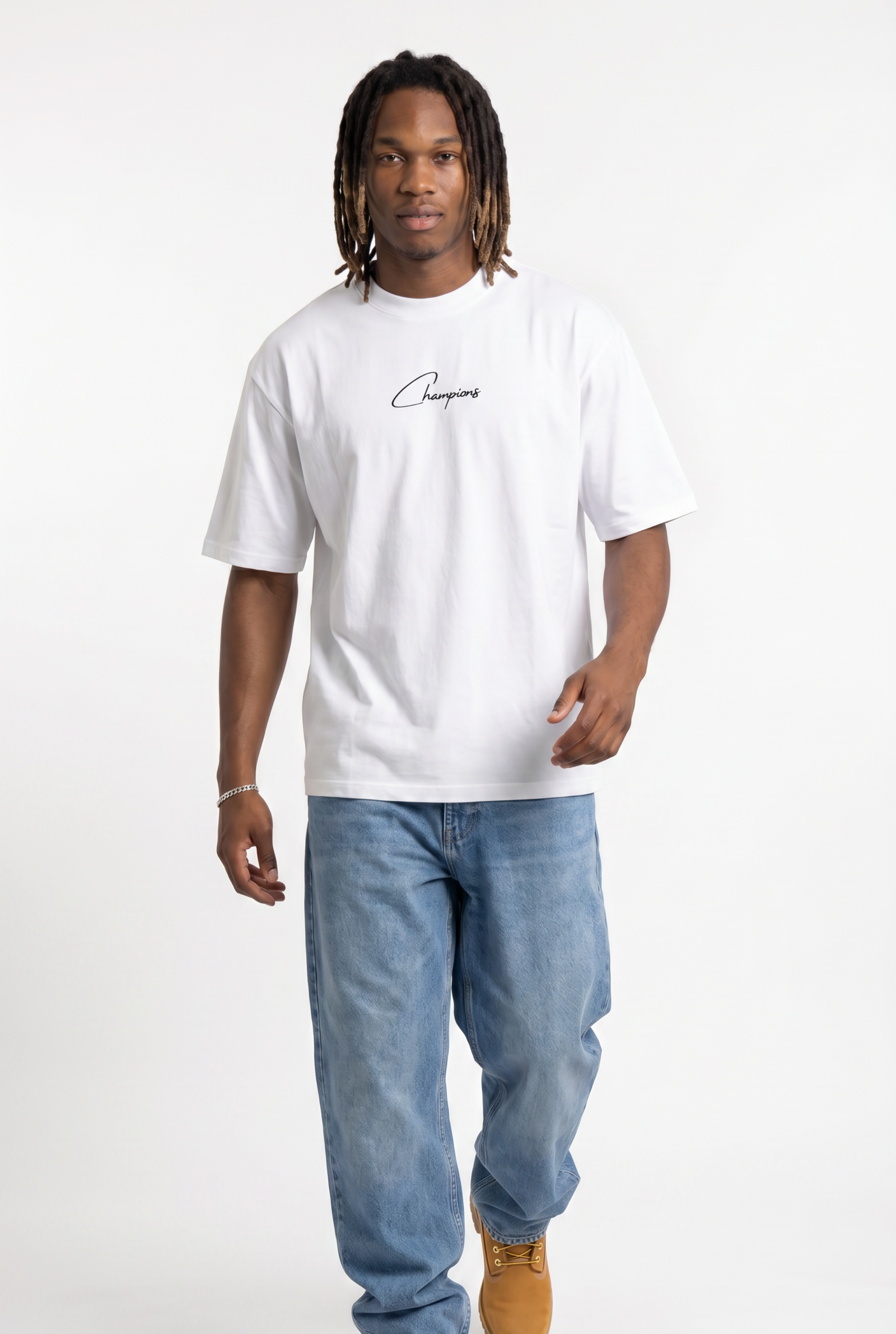 Champions White Unisex Oversize T-Shirt
