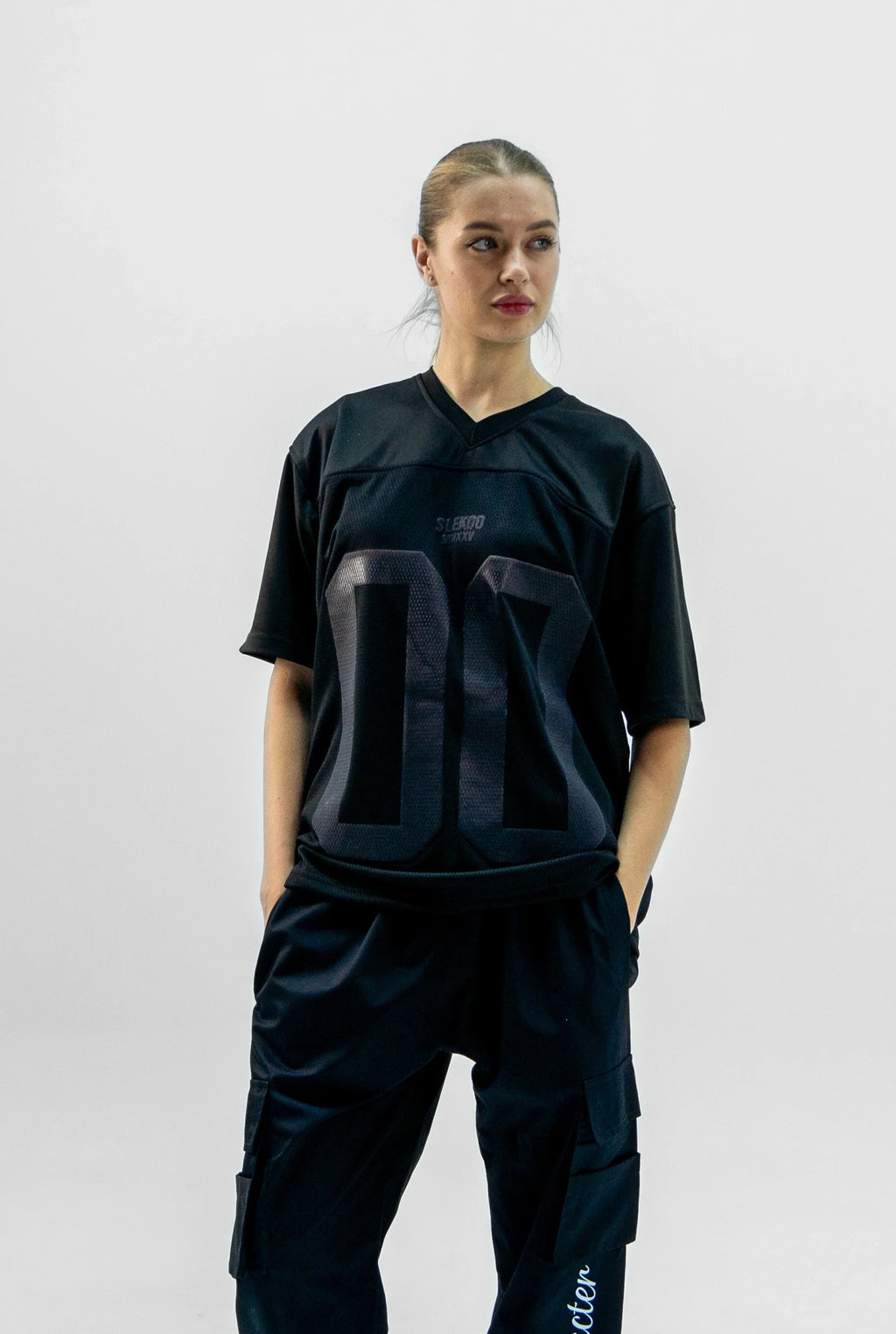Unisex Black Oversize Mesh Jersey SS25 Edtion