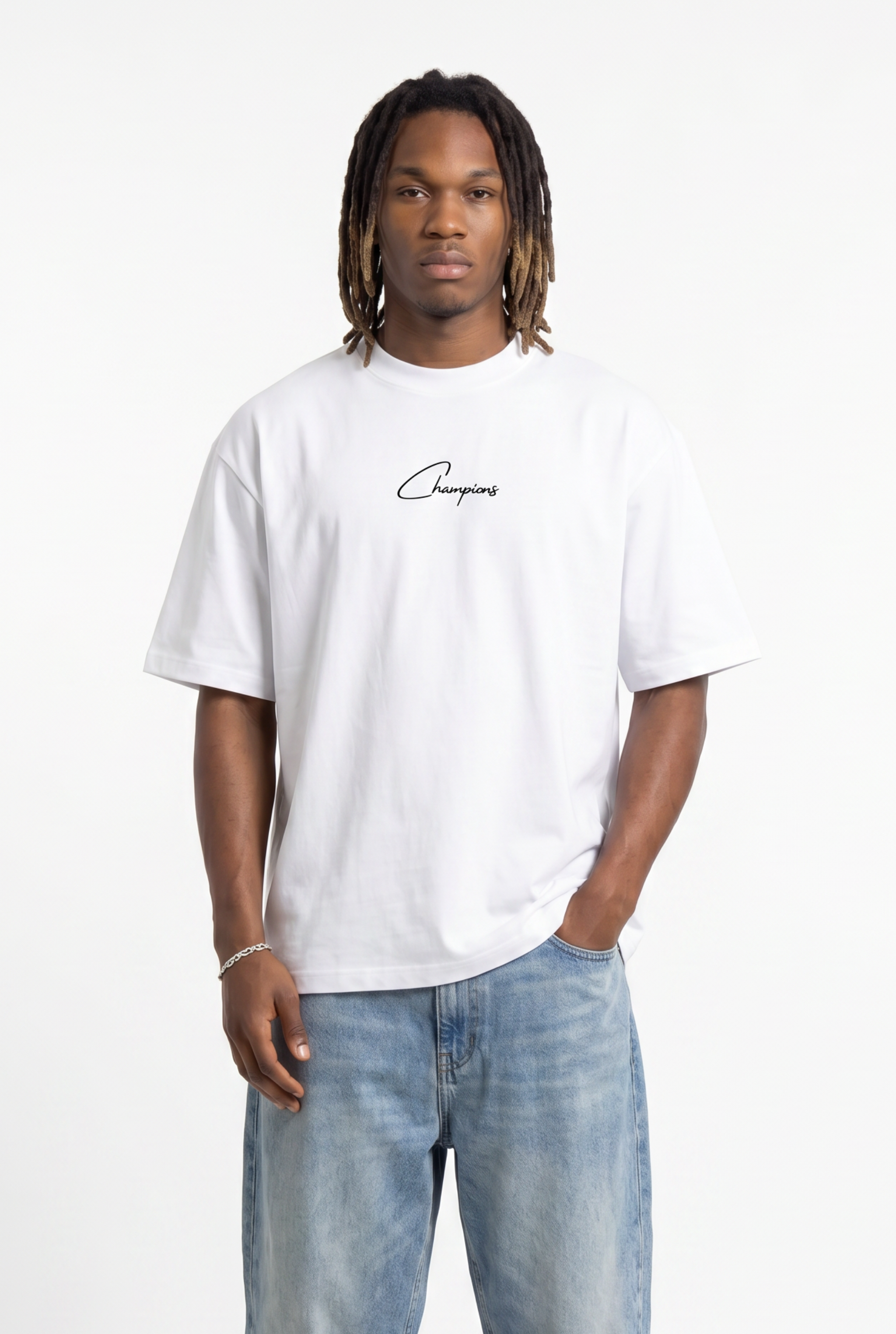 Champions White Unisex Oversize T-Shirt