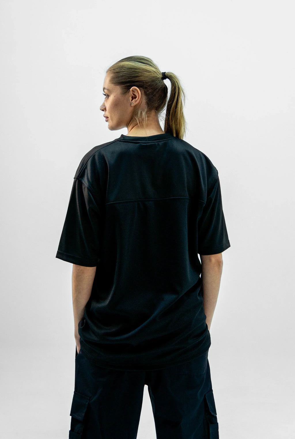 Unisex Black Oversize Mesh Jersey SS25 Edtion