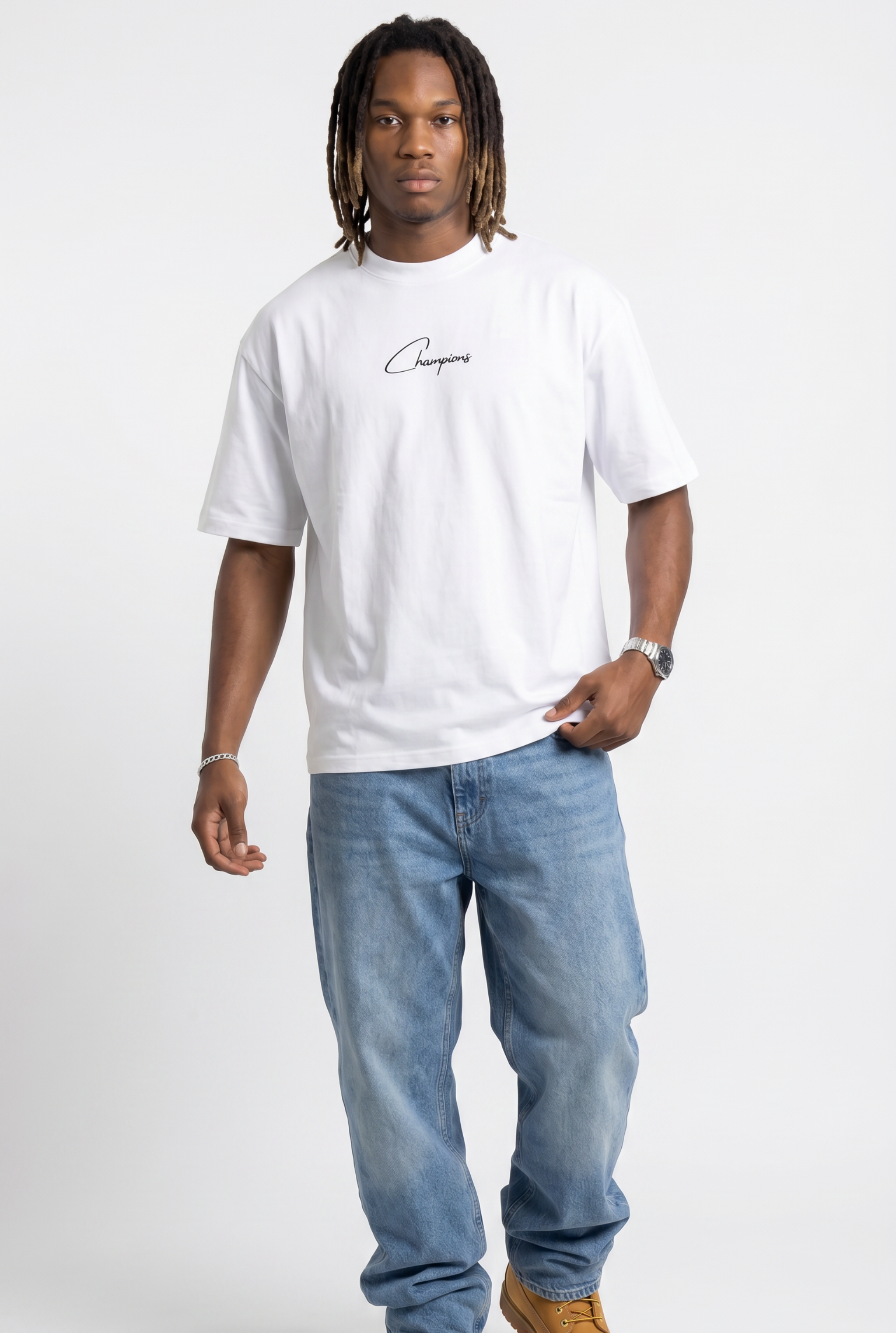 Champions White Unisex Oversize T-Shirt