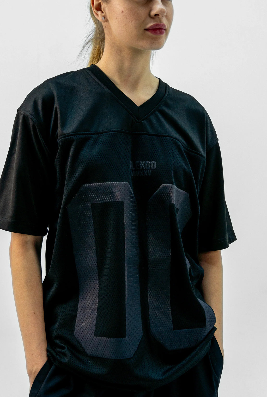 Unisex Black Oversize Mesh Jersey SS25 Edtion