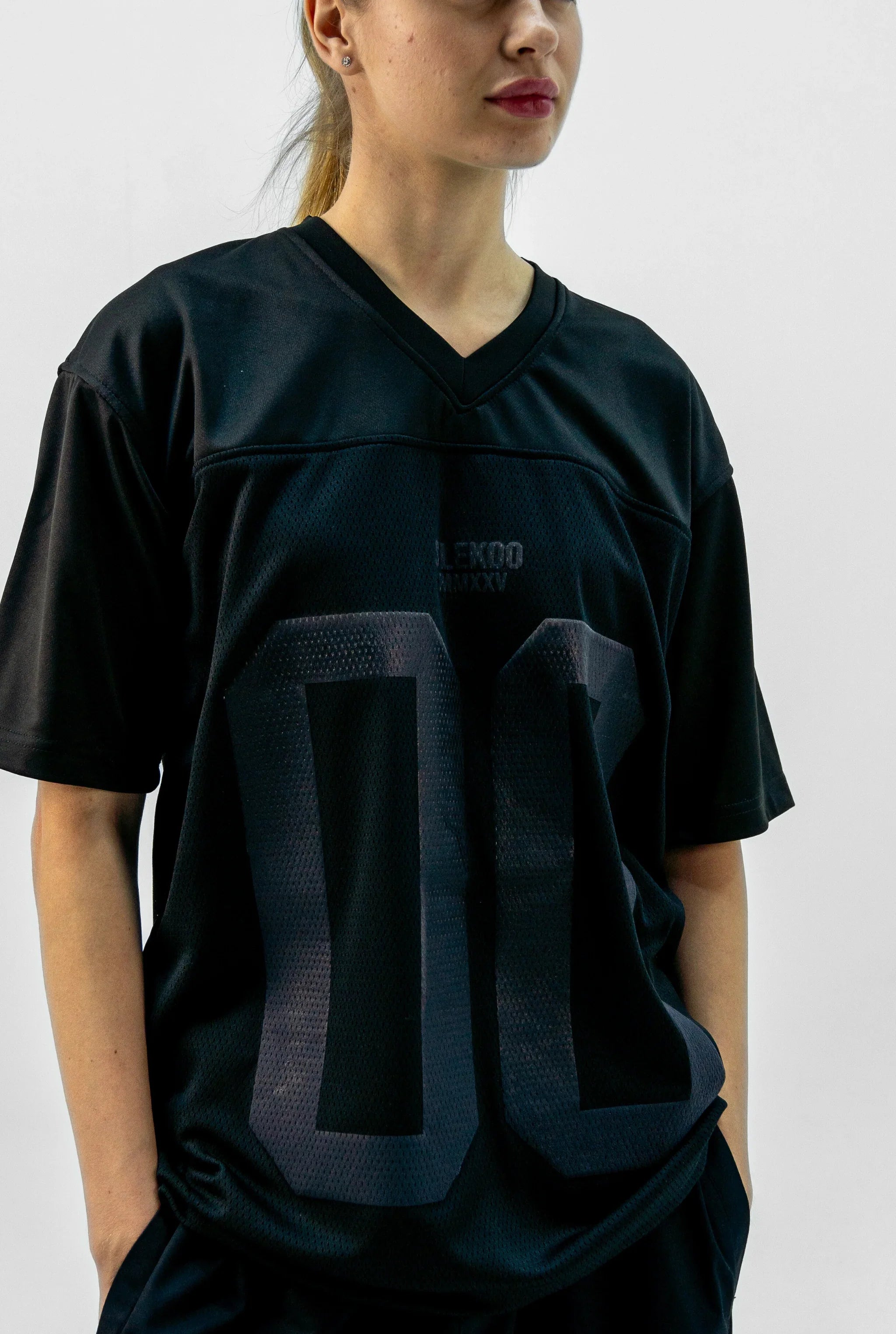 Unisex Black Oversize Mesh Jersey SS25 Edtion