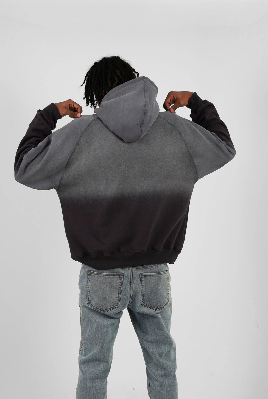Unisex Faded Washed Oversize Hoodie Dark Gray Edition