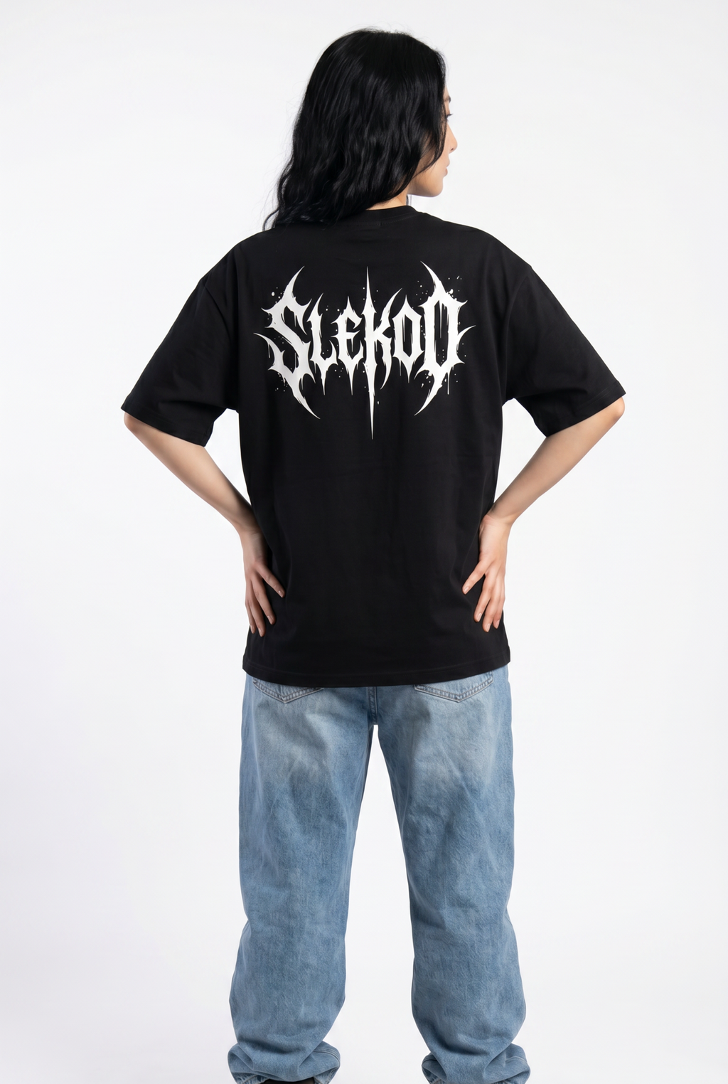 Metallic Black Unisex Oversize T-Shirt