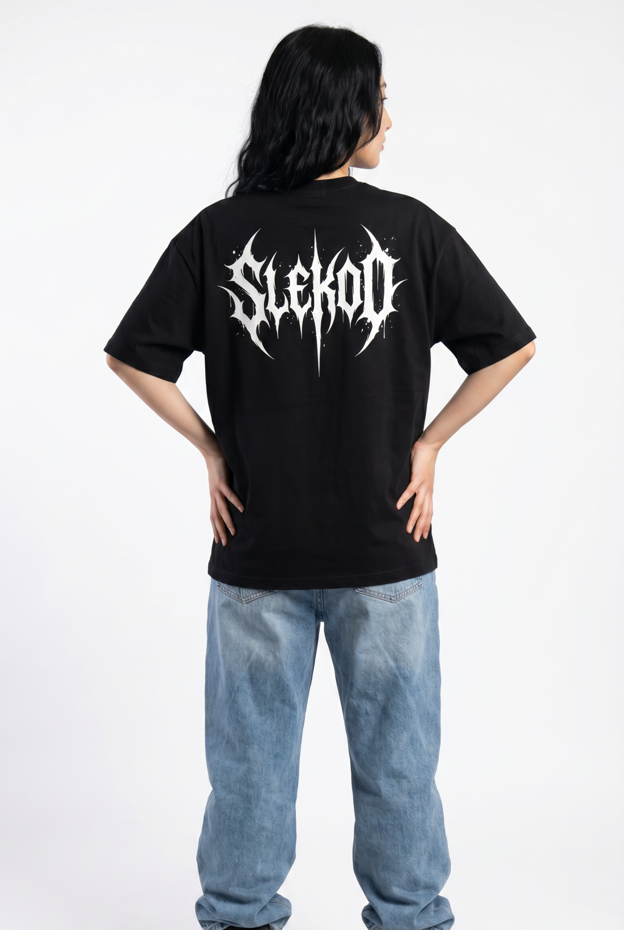 Metallic Black Unisex Oversize T-Shirt