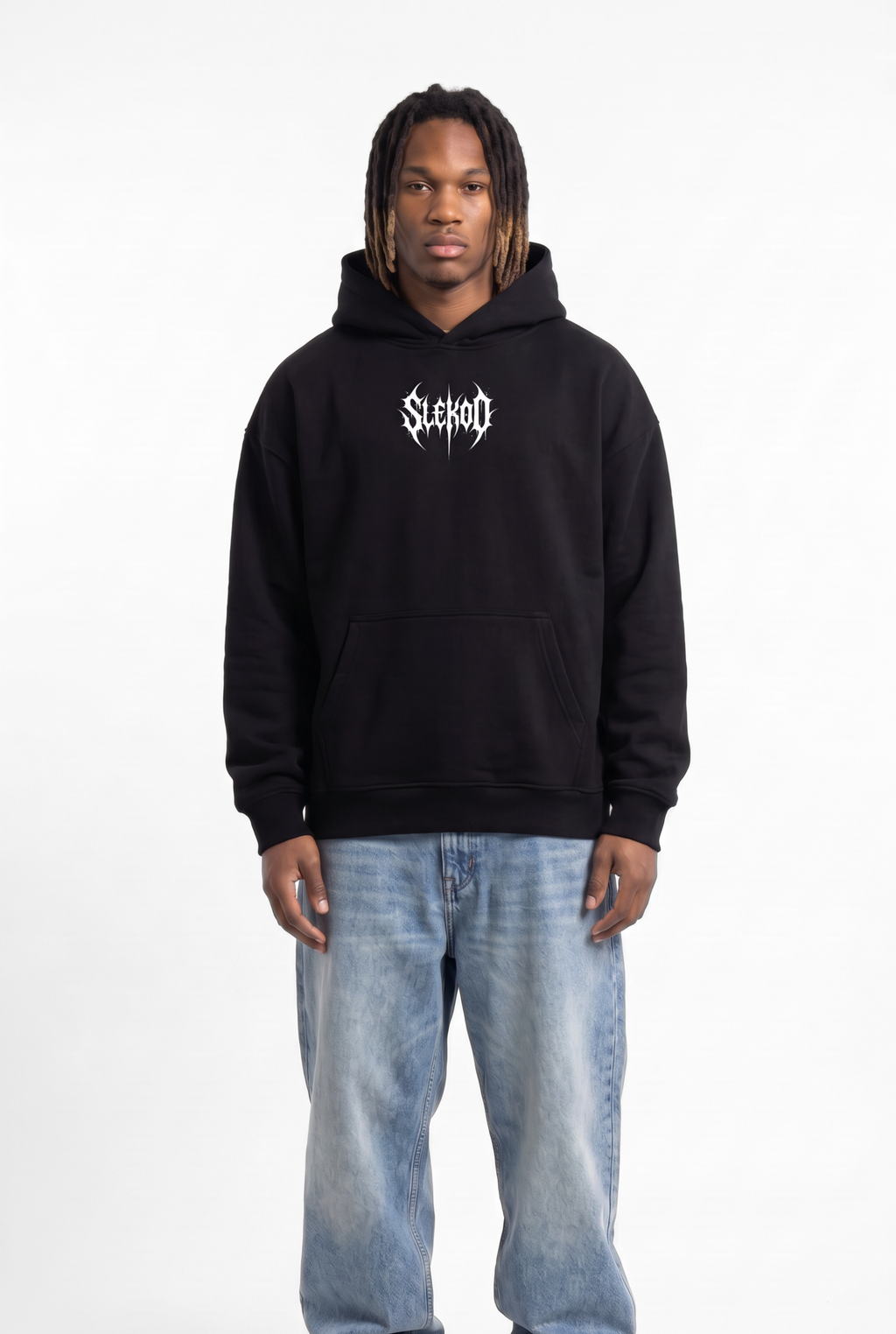 Metallic Black Unisex Oversize Hoodie