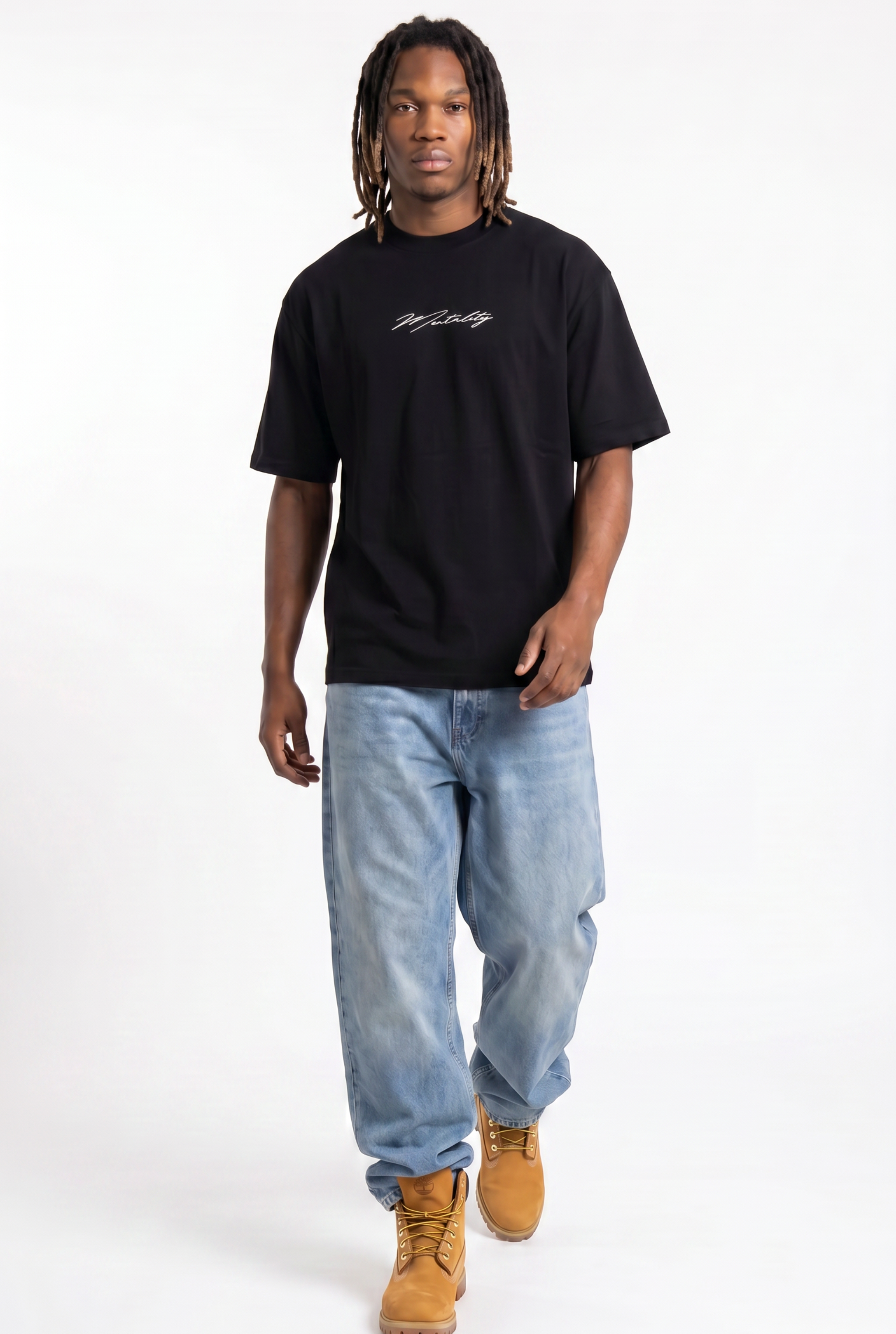 Mentality Black Unisex Oversize T-Shirt