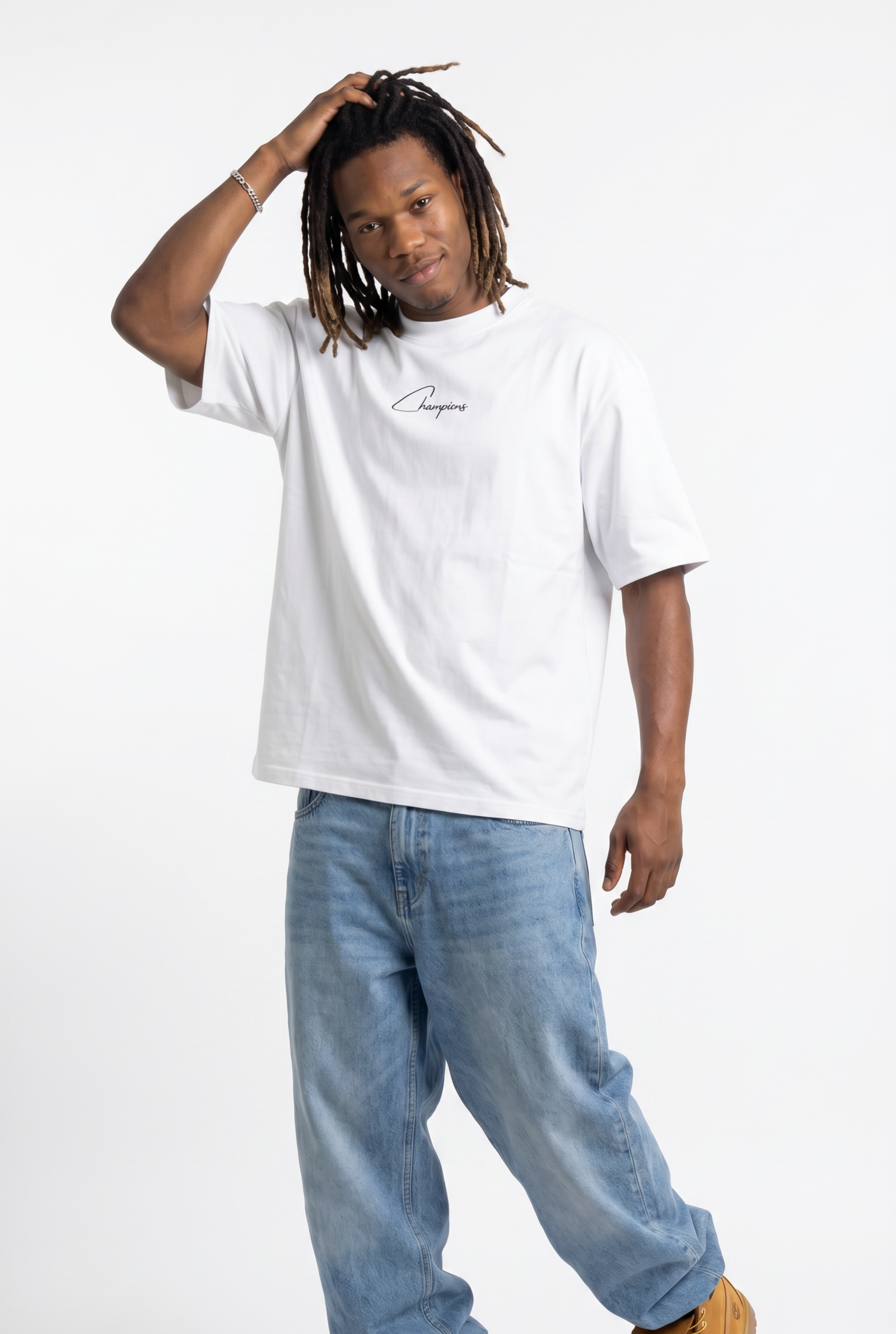 Champions White Unisex Oversize T-Shirt