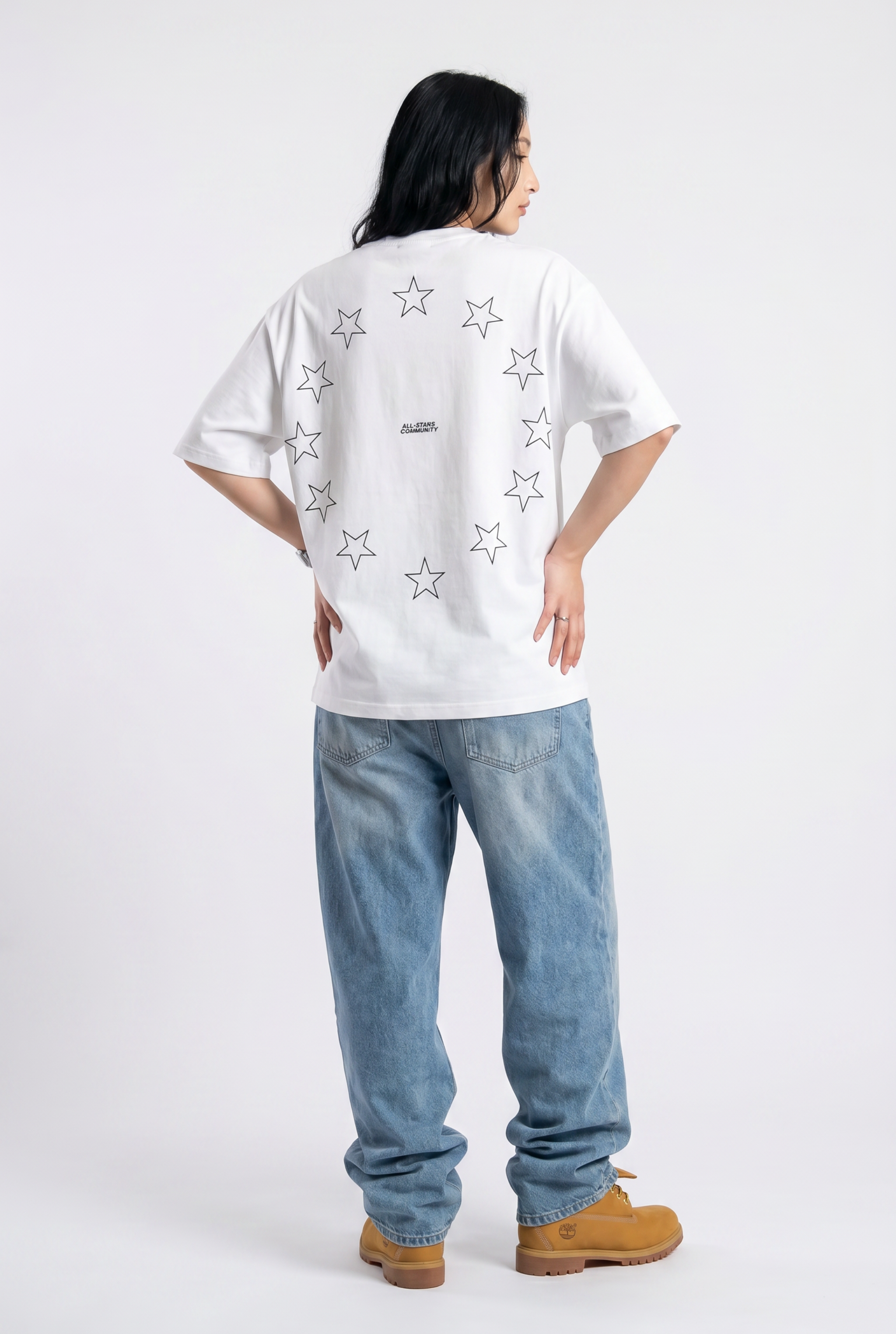 All-Stars White Unisex Oversize T-Shirt
