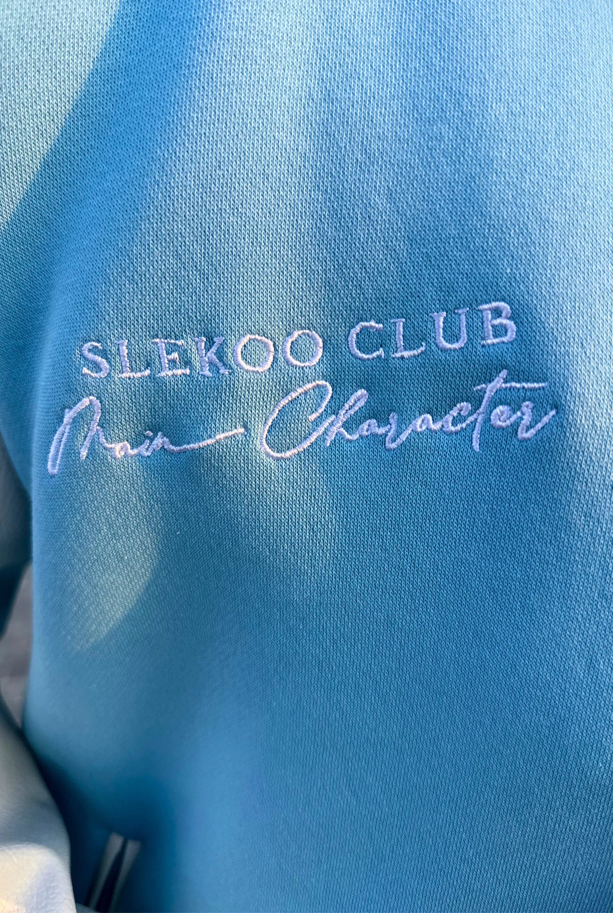 Unisex Slekoo Baby Blue Varsity Jacket