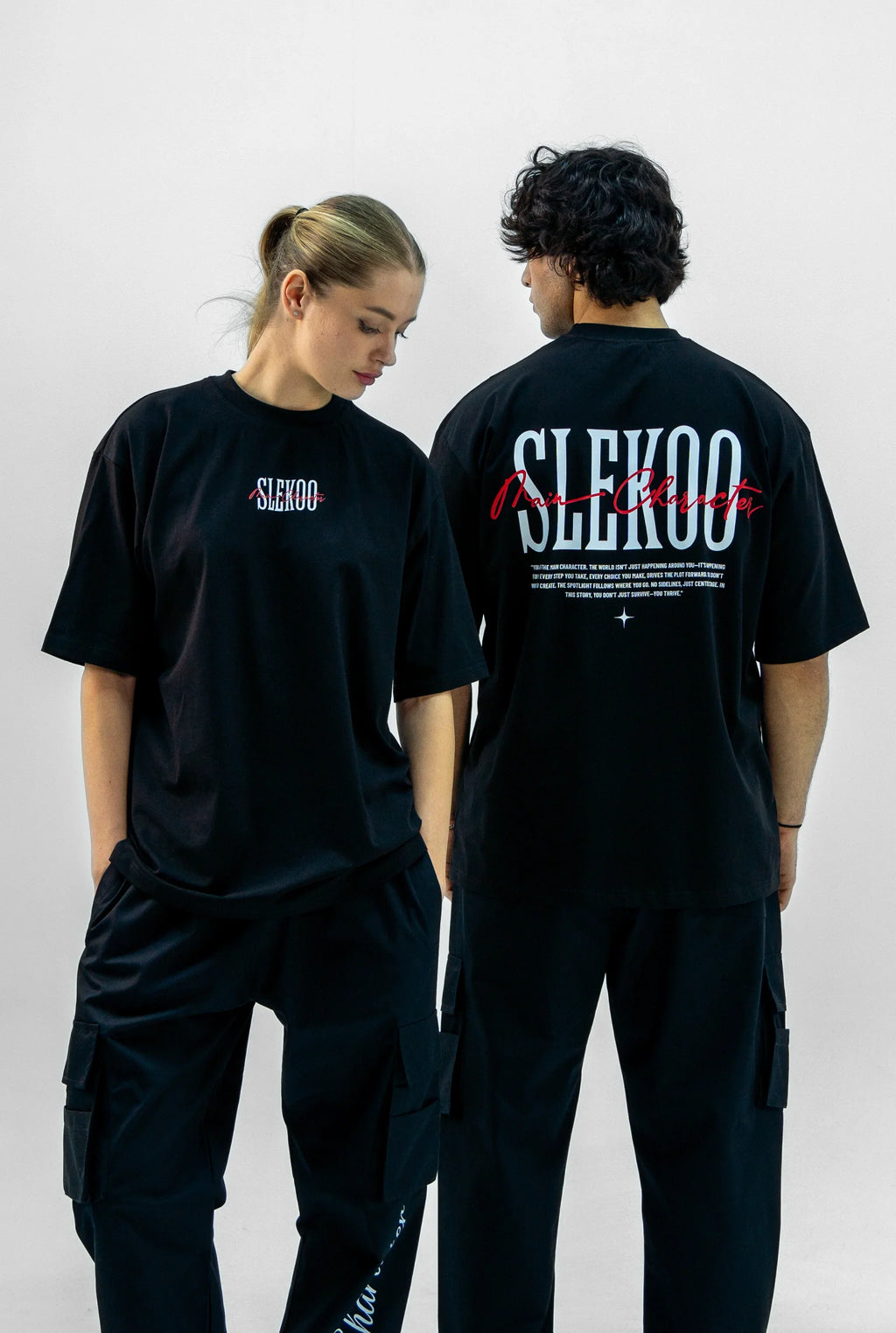 Unisex Main character Black Oversize T-shirt