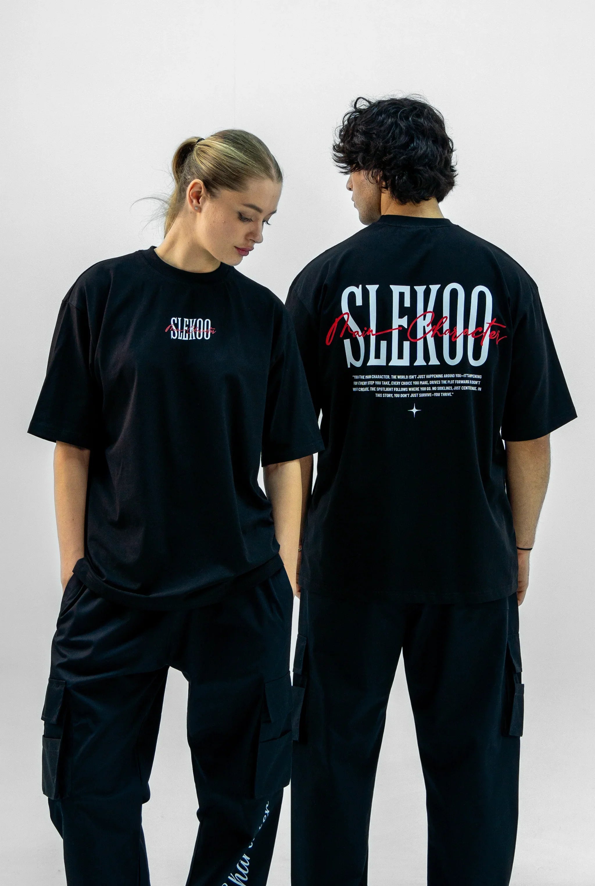 Unisex Main character Black Oversize T-shirt