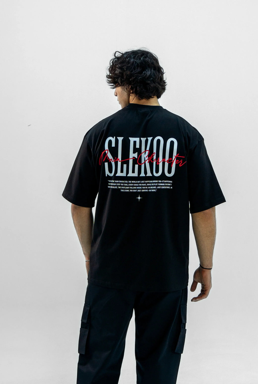 Unisex Main character Black Oversize T-shirt