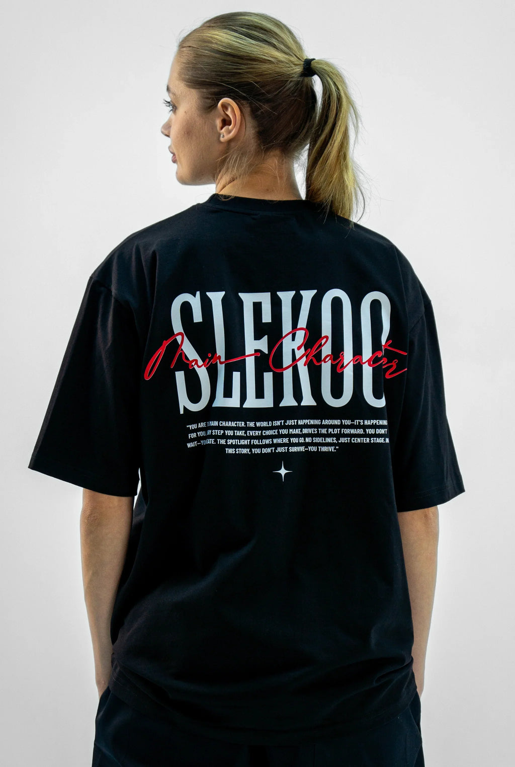 Unisex Main character Black Oversize T-shirt