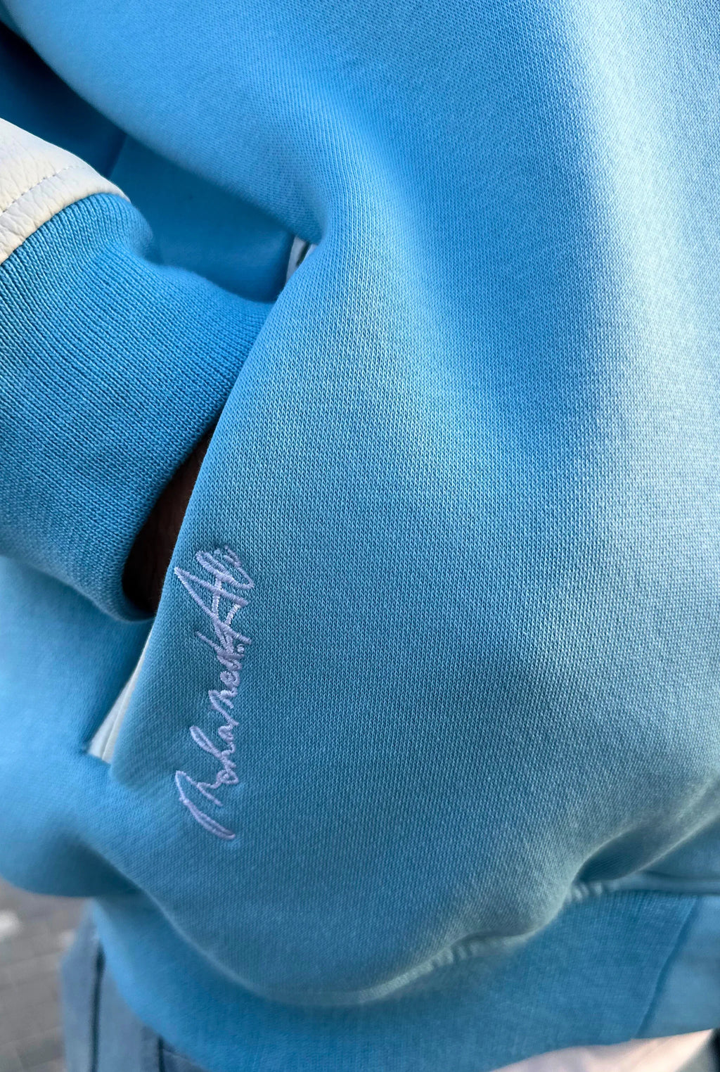 Unisex Slekoo Baby Blue Varsity Jacket