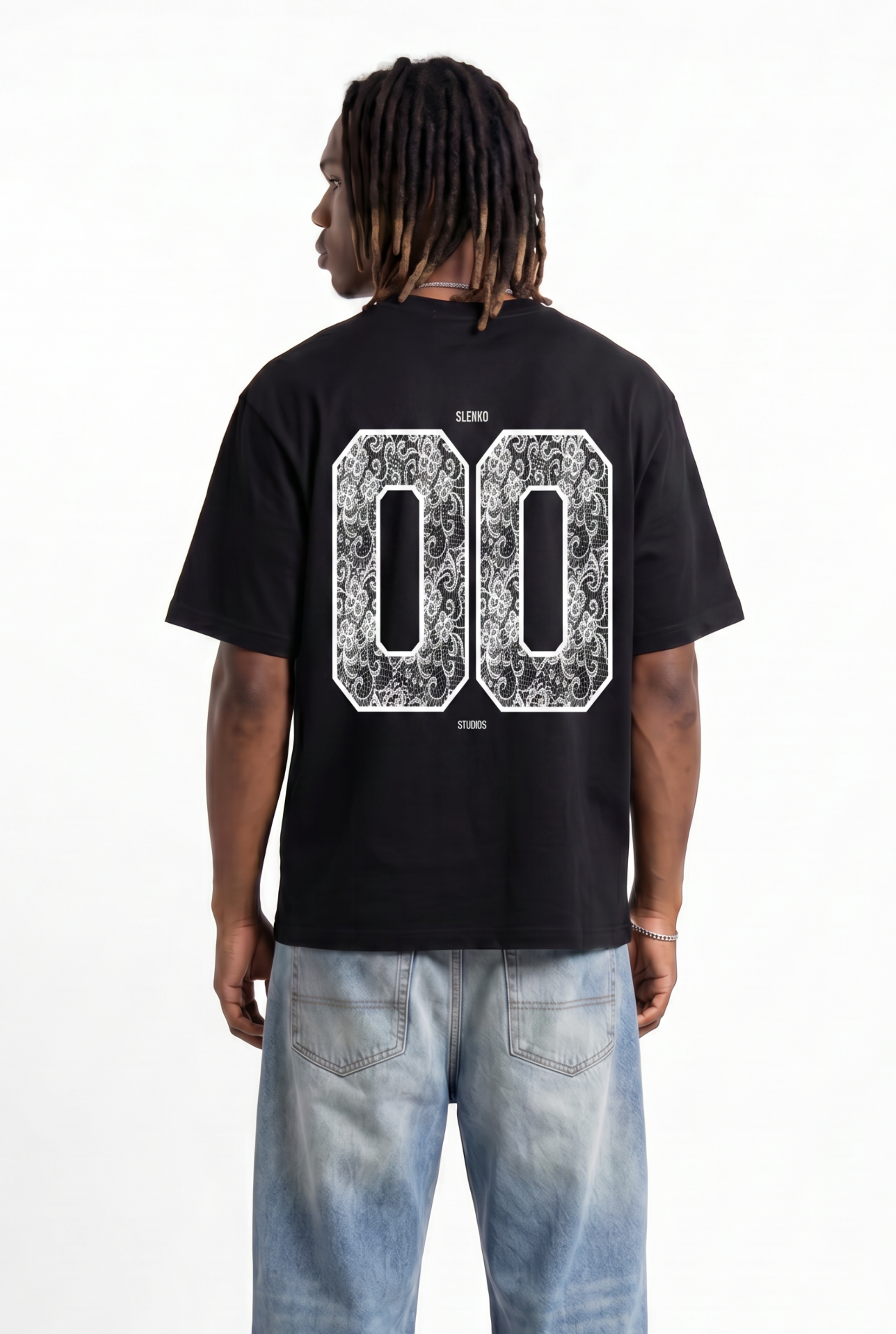 Slekoo Studios 00 Black Unisex Oversize T-Shirt