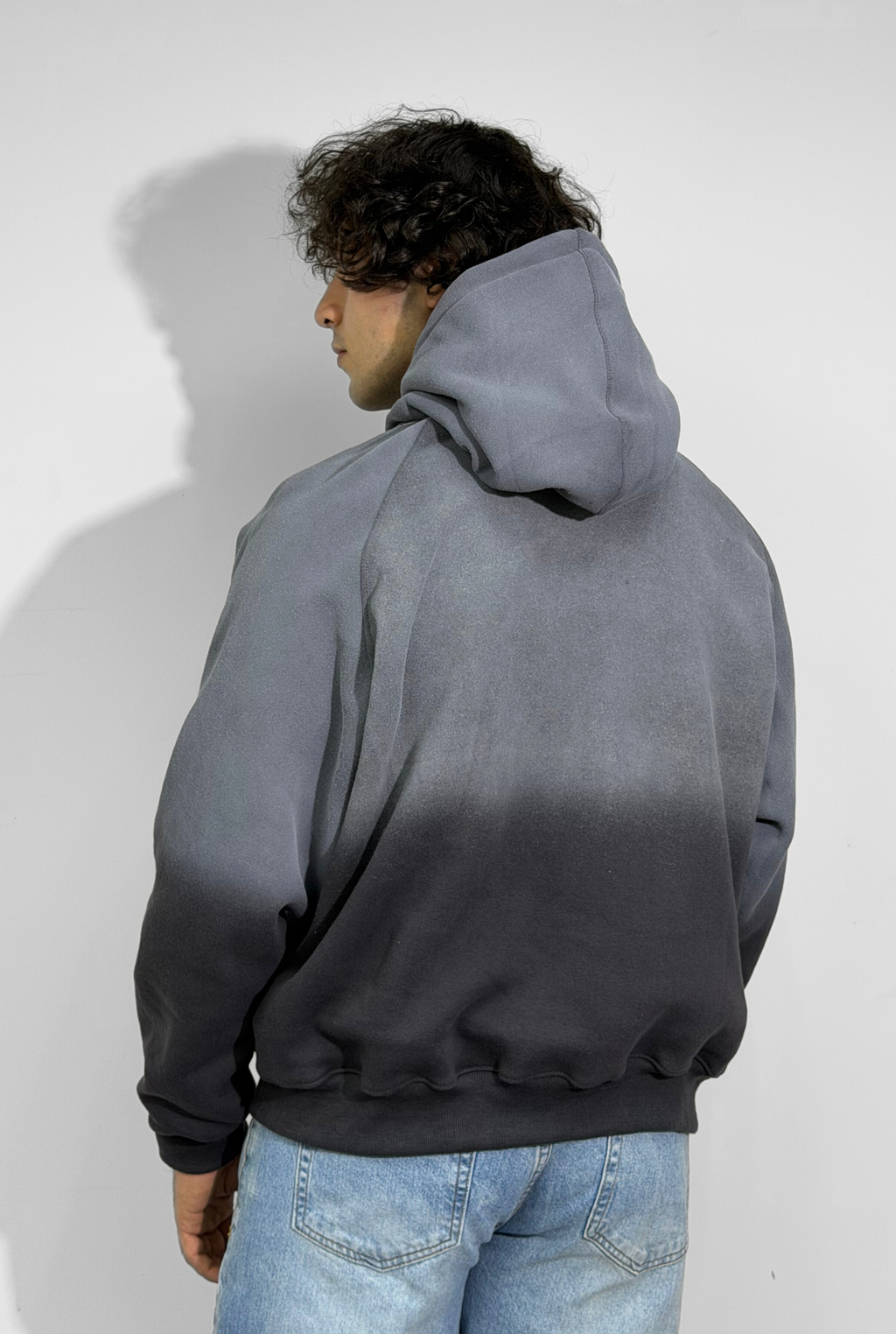 Unisex Faded Washed Oversize Hoodie Dark Gray Edition