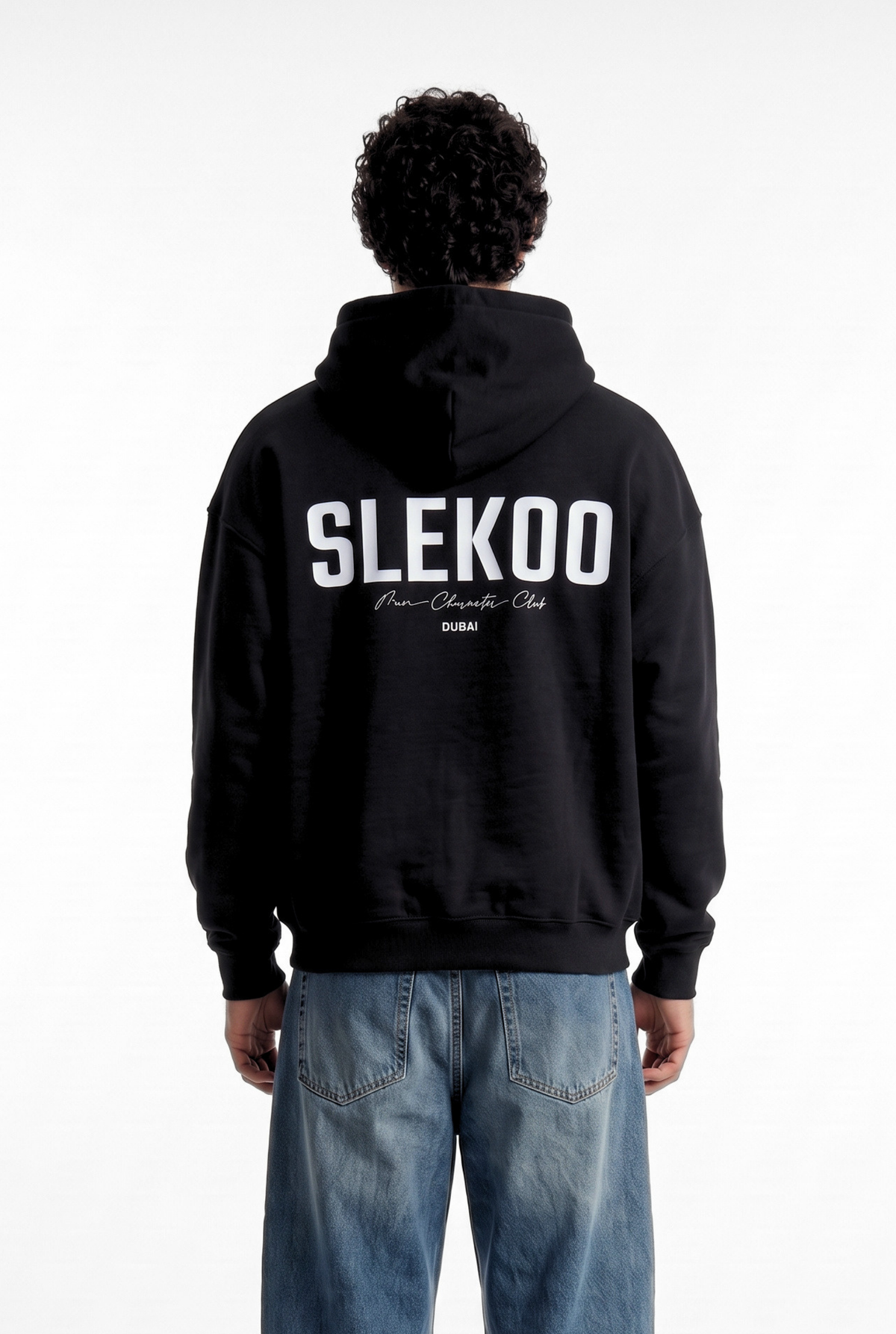 Unisex Black Oversize 2 Way Zipper Hoodie