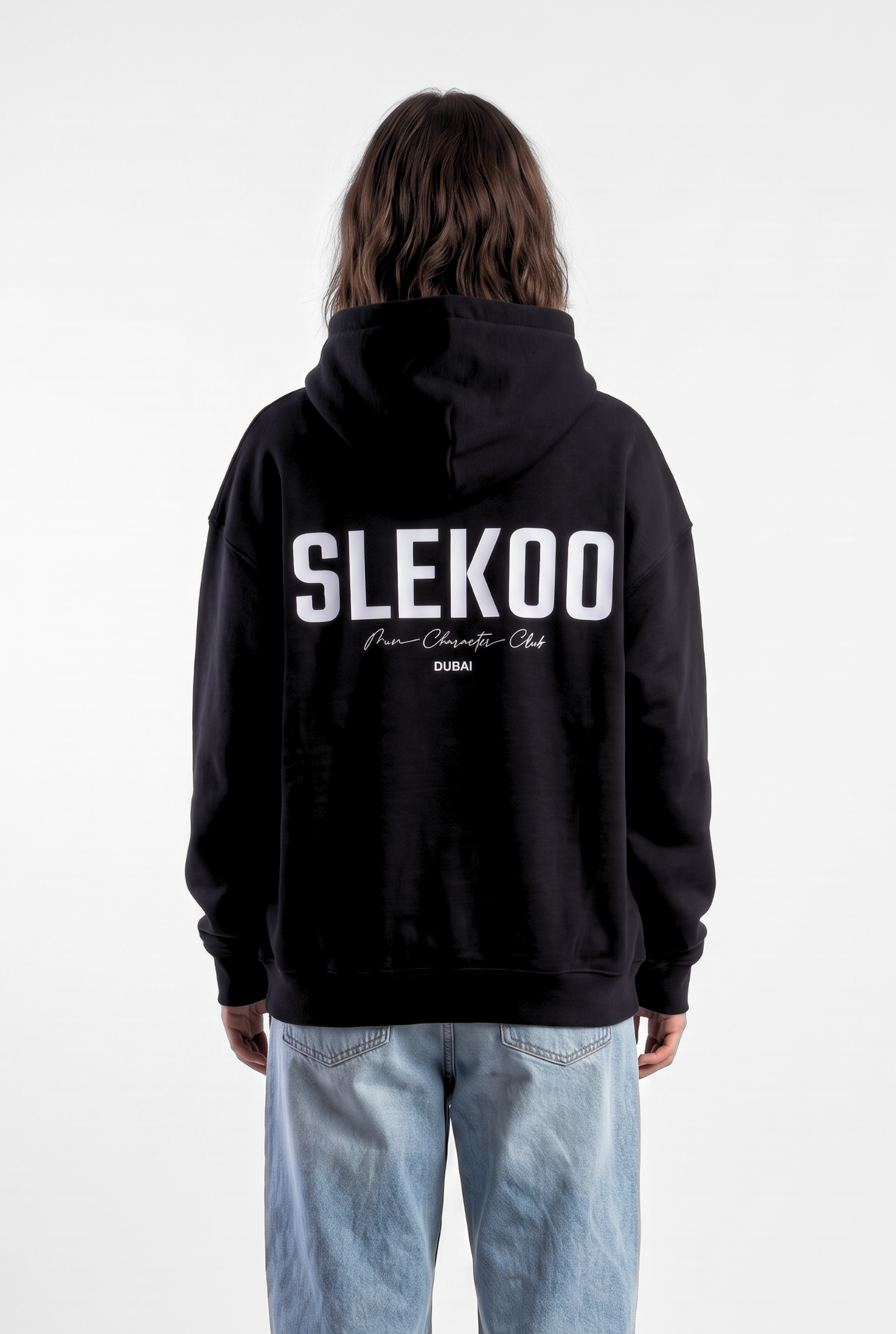 Unisex Black Oversize 2 Way Zipper Hoodie
