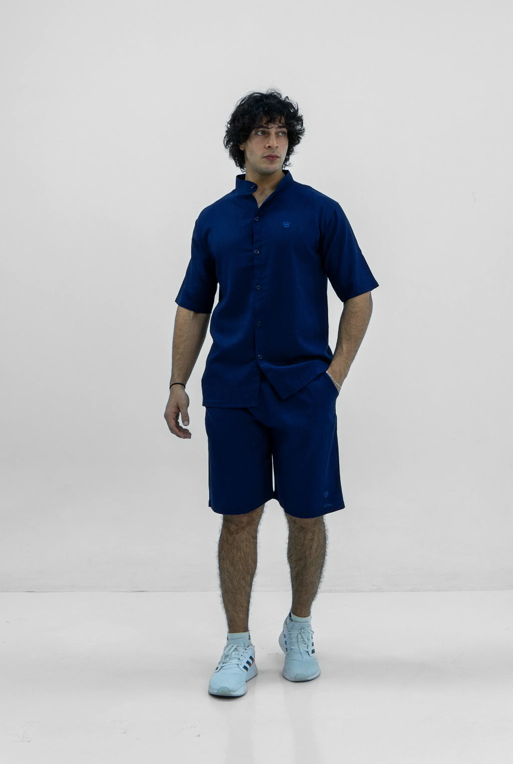 Men S25 Linen Shirt & Shorts Set
