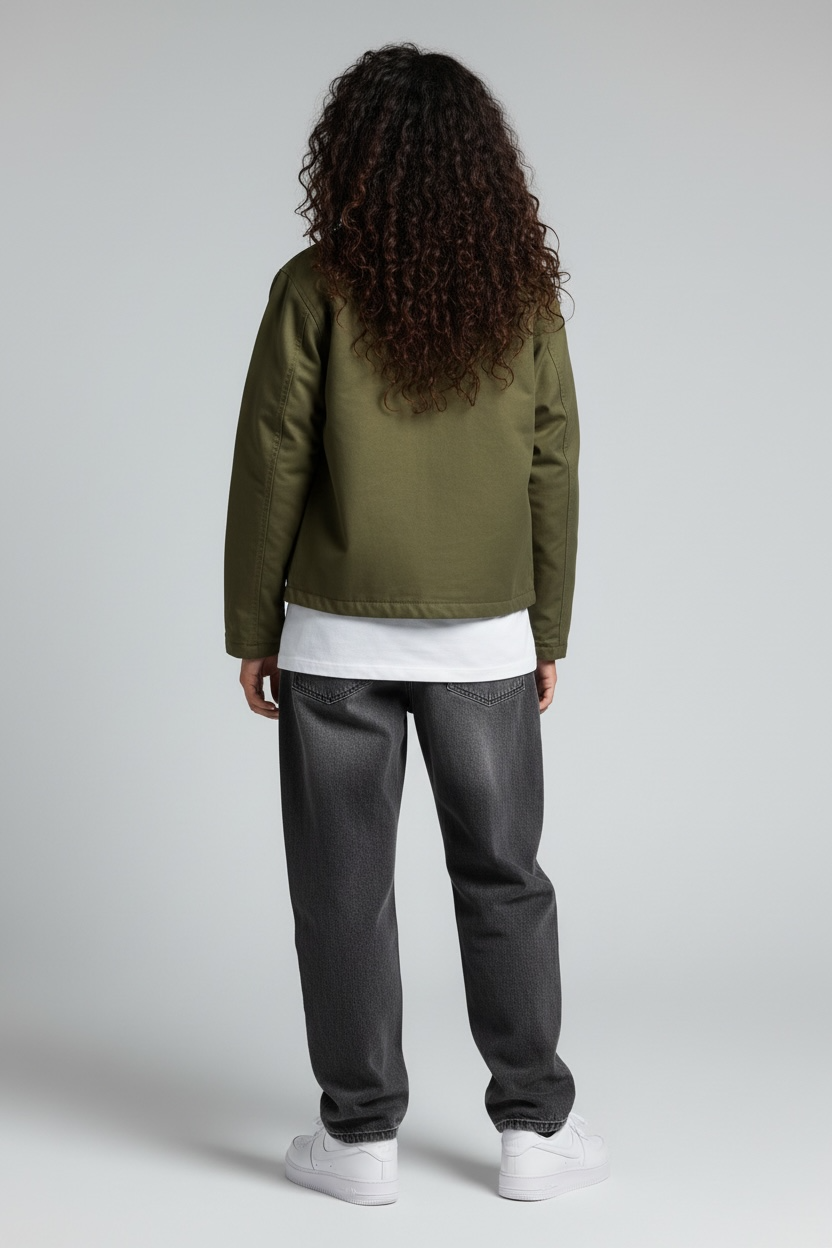 Unisex Basic Suede Leather Relaxed Fit Jacket V1