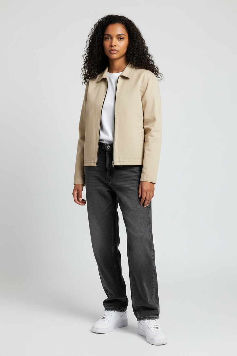 Unisex Basic Suede Leather Relaxed Fit Jacket V1