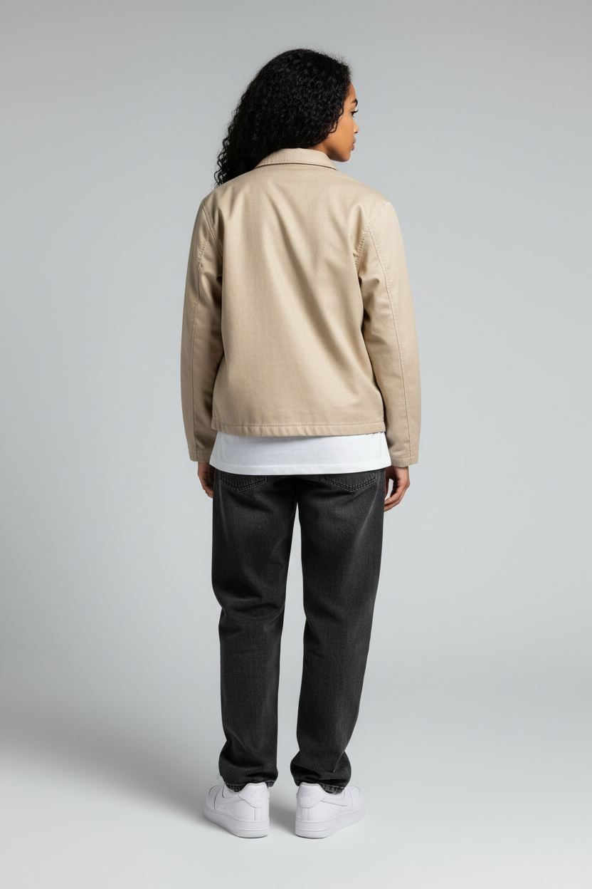 Unisex Basic Suede Leather Relaxed Fit Jacket V1